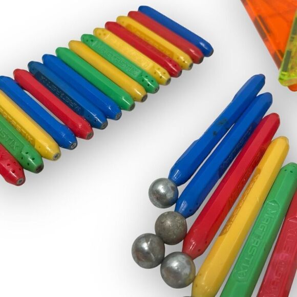 Cra-Z-Art Magrific 3D Magnetic Tiles & Magtastix Mixed Shapes Lot of 80 Pieces - Picture 12 of 12